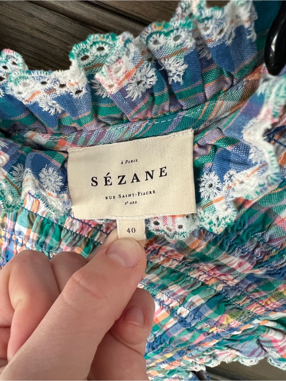 Sezane liorane blouse- size 8 - Picture 4 of 6